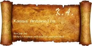 Kassa Antonella névjegykártya